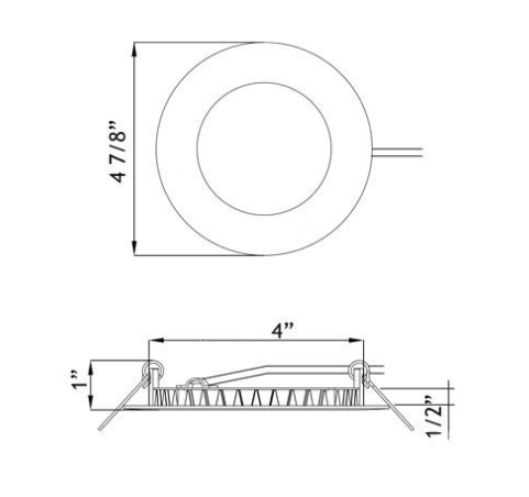 Lotus LED Lights 4 Inch 24V Dimmable Round Economy 11W LED 3000K White 110 Degree 700Lm Type IC Airtight Wet Locations 80 CRI (LB4R24V/30K/WH)