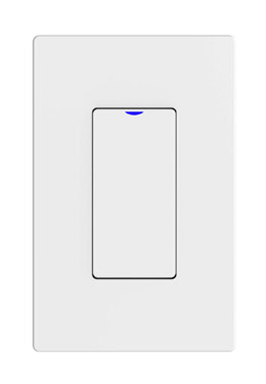NX Lighting Controls Digital Smart Switch Wireless 1-Button 120/277VAC White (NXSW2-W1-WH)