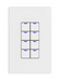 NX Lighting Controls Digital Smart Switch Wireless 8-Button 120/277VAC White (NXSW2-W8-WH)