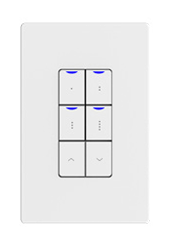 NX Lighting Controls Digital Specialty Switch Wireless Scene Switch White (NXSW2-WSS-WH)