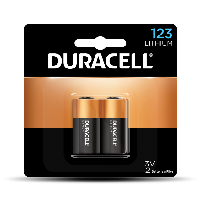 Duracell 4133366192 Electronic Lithium 3V 2-Pack Blister (DL123AB2PK)