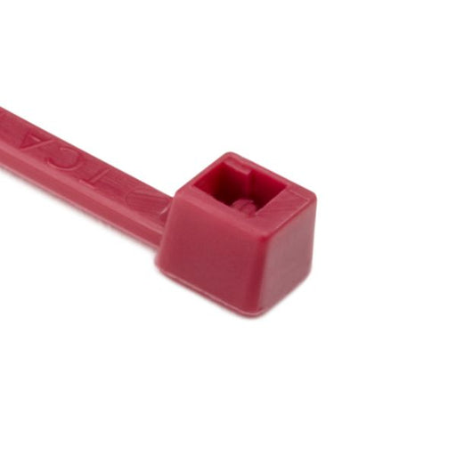 HellermannTyton Cable Tie 4 Inch Long UL Rated 18 Pound Tensile Strength PA66 Red 1000 Per Package (T18R2M4)