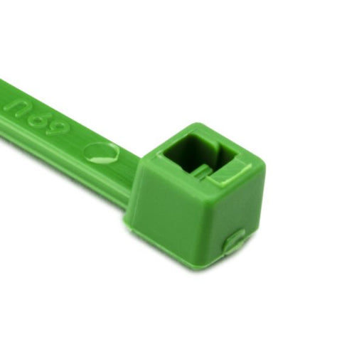 HellermannTyton Cable Tie 5.8 Inch Long UL Rated 30 Pound Tensile Strength PA66 Green 1000 Per Package (T30R5M4)