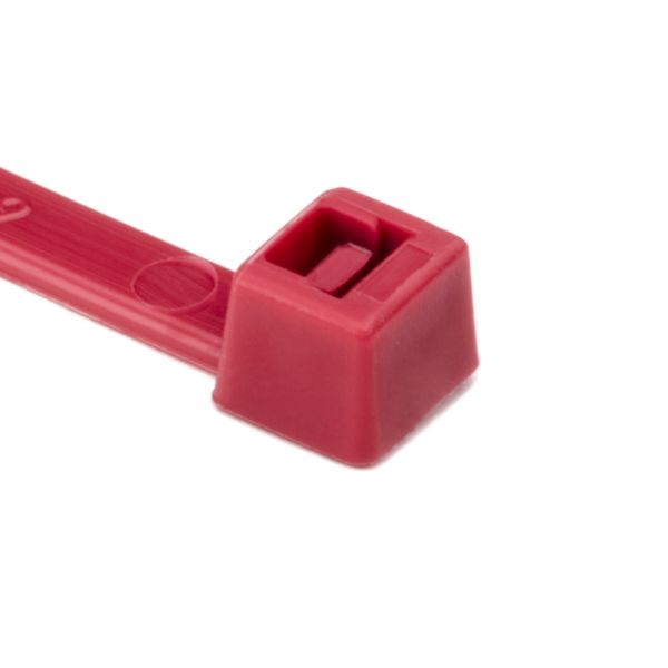 HellermannTyton Cable Tie 12 Inch Long UL Rated 50 Pound Tensile Strength PA66 Red 100 Per Package (T50I2C2UL)