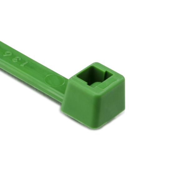 HellermannTyton Cable Tie 15.35 Inch Long UL Rated 50 Pound Tensile Strength PA66 Green 100 Per Package (T50L5C2)