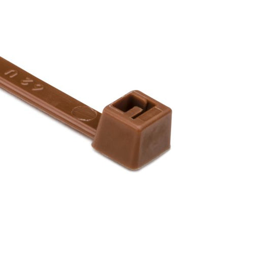 HellermannTyton Cable Tie 8 Inch Long UL Rated 50 Pound Tensile Strength PA66 Brown 100 Per Package (T50R1C2)