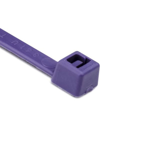 HellermannTyton Cable Tie 8 Inch Long UL Rated 50 Pound Tensile Strength PA66 Purple 100 Per Package (T50R7C2)