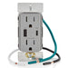 Leviton 60W USB Dual Type A/C Power Delivery Wall Outlet Charger With 15A Tamper-Resistant Outlet Gray (T5634-G)
