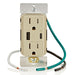 Leviton 60W USB Dual Type AC Wall Outlet Charger With 15A Tamper Resistant Outlet Ivory (T5634-I)