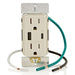 Leviton 60W USB Dual Type A/C Power Delivery Wall Outlet Charger With 15A Tamper-Resistant Outlet Light Almond (T5634-T)