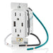 Leviton 60W USB Dual Type A/C Power Delivery Wall Outlet Charger With 15A Tamper-Resistant Outlet White (T5634-W)