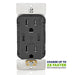Leviton 60W USB Dual Type C/C Wall Outlet Charger With 15A Tamper-Resistant Outlet Black (T5636-E)