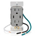 Leviton 60W USB Dual Type C/C Wall Outlet Charger With 15A Tamper-Resistant Outlet Gray (T5636-G)