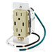 Leviton 60W USB Dual Type C/C Wall Outlet Charger With 15A Tamper-Resistant Outlet Ivory (T5636-I)