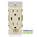 Leviton 60W USB Dual Type C/C Wall Outlet Charger With 15A Tamper-Resistant Outlet Light Almond (T5636-T)