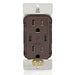 Leviton 60W USB Dual Type C/C Wall Outlet Charger With 15A Tamper-Resistant Outlet Brown (T5636-B)