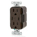 Leviton USB Dual Type C/C Non-PD Wall Outlet Charger With 15A Tamper-Resistant Outlet Brown (T5637-B)