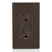 Leviton USB Dual Type C/C Non-PD Wall Outlet Charger With 15A Tamper-Resistant Outlet Brown (T5637-B)