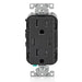 Leviton USB Dual Type C/C Non-PD Wall Outlet Charger With 15A Tamper-Resistant Outlet Black (T5637-E)