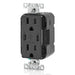 Leviton USB Dual Type C/C Non-PD Wall Outlet Charger With 15A Tamper-Resistant Outlet Black (T5637-E)
