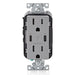 Leviton 30W USB Dual Type C/C Non-PD Wall Outlet Charger With 15A Tamper-Resistant Outlet Gray (T5637-G)