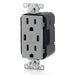 Leviton 30W USB Dual Type C/C Non-PD Wall Outlet Charger With 15A Tamper-Resistant Outlet Gray (T5637-G)