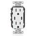 Leviton 30W USB Dual Type C/C Non-PD Wall Outlet Charger With 15A Tamper-Resistant Outlet White (T5637-W)