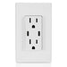 Leviton 30W USB Dual Type C/C Non-PD Wall Outlet Charger With 15A Tamper-Resistant Outlet White (T5637-W)
