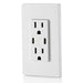 Leviton 30W USB Dual Type C/C Non-PD Wall Outlet Charger With 15A Tamper-Resistant Outlet White (T5637-W)