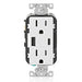 Leviton 18W USB Dual Type A/C 3.6A Wall Outlet Charger With 15A Tamper-Resistant Outlet White (T5638-20W)