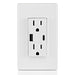 Leviton 18W USB Dual Type A/C 3.6A Wall Outlet Charger With 15A Tamper-Resistant Outlet White (T5638-20W)