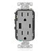 Leviton 15A 125V Decora Tamper-Resistant Outlet NEMA 5-15R 18W Type A/C USB Chargers Grounding Side Wired/Back Wired Gray (T5638-GY)