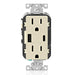 Leviton 15A 125V Decora Tamper-Resistant Outlet NEMA 5-15R 18W Type A/C USB Chargers Grounding Side Wired/Back Wired Light Almond (T5638-T)