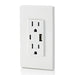 Leviton 18W USB Dual Type A/C 3.6A Wall Outlet Charger With 15A Tamper-Resistant Outlet White (T5638-W)