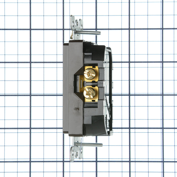 Leviton Ultrasonically Welded 20A Tamper-Resistant Decora Duplex Receptacle/Outlet Residential Grade NEMA 5-20R Side Wired Only (T5825)