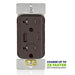 Leviton USB Dual Type A/C 60W Wall Outlet Charger With 20A Tamper-Resistant Outlet Brown (T5834-B)