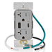 Leviton USB Dual Type A/C 60W Wall Outlet Charger With 20A Tamper-Resistant Outlet Gray (T5834-G)