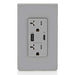 Leviton USB Dual Type A/C 60W Wall Outlet Charger With 20A Tamper-Resistant Outlet Gray (T5834-G)