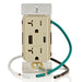 Leviton USB Dual Type A/C 60W Wall Outlet Charger With 20A Tamper-Resistant Outlet Ivory (T5834-I)