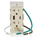 Leviton USB Dual Type A/C 60W Wall Outlet Charger With 20A Tamper-Resistant Outlet Light Almond (T5834-T)