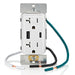 Leviton USB Dual Type A/C 60W Wall Outlet Charger With 20A Tamper-Resistant Outlet White (T5834-W)