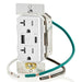 Leviton USB Dual Type A/C 60W Wall Outlet Charger With 20A Tamper-Resistant Outlet White (T5834-W)
