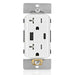 Leviton USB Dual Type A/C 60W Wall Outlet Charger With 20A Tamper-Resistant Outlet White (T5834-W)