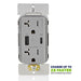 Leviton USB Dual Type A/C 60W Wall Outlet Charger With 20A Tamper-Resistant Outlet Gray (T5834-G)