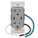 Leviton 60W 6A USB Dual Type C/C Power Delivery Wall Outlet Charger With 20A Tamper Resistant Outlet Gray (T5836-G)