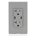 Leviton 60W 6A USB Dual Type C/C Power Delivery Wall Outlet Charger With 20A Tamper Resistant Outlet Gray (T5836-G)