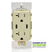 Leviton 60W 6A USB Dual Type C/C Power Delivery Wall Outlet Charger With 20A Tamper Resistant Outlet Ivory (T5836-I)