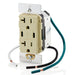 Leviton 60W 6A USB Dual Type C/C Power Delivery Wall Outlet Charger With 20A Tamper Resistant Outlet Ivory (T5836-I)