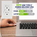 Leviton 60W 6A USB Dual Type C/C Power Delivery Wall Outlet Charger With 20A Tamper Resistant Outlet Ivory (T5836-I)