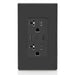 Leviton 30W USB Dual Type C/C Non-PD Wall Outlet Charger With 20A Tamper-Resistant Outlet Black (T5837-E)
